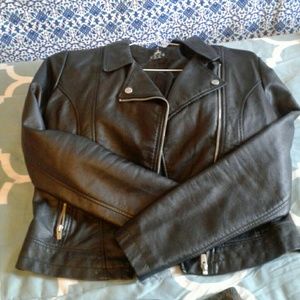 Black classic moto jacket